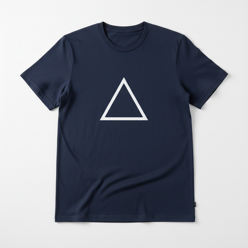 Men's Designer T-Shirt with white triangle