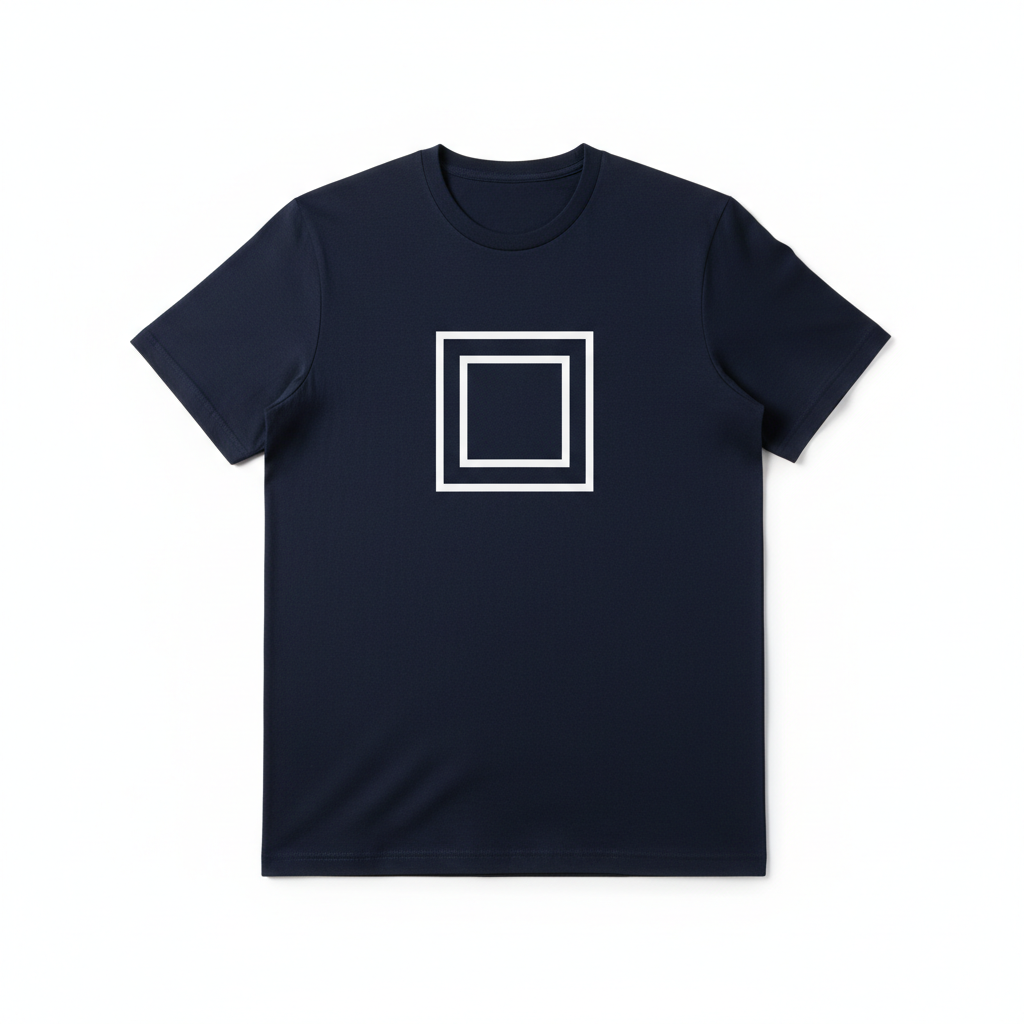 Men's Designer T-Shirt with white square