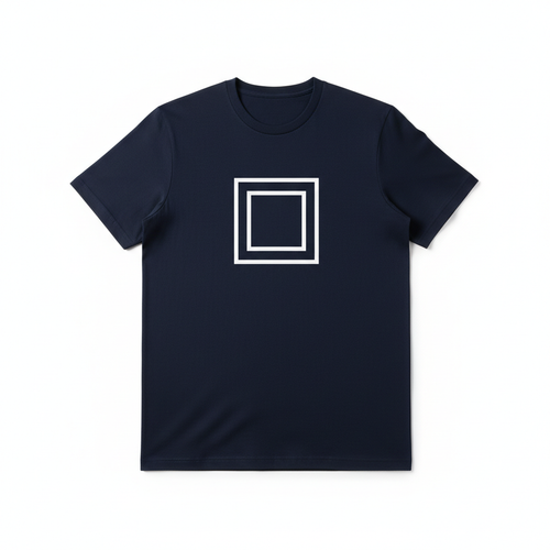 Men's Designer T-Shirt with white square